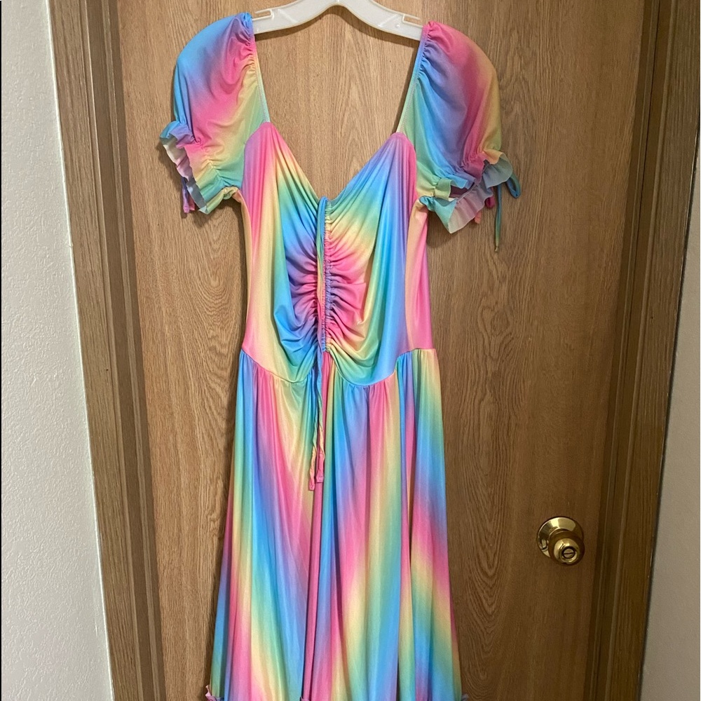 BlackMilk Limited Rainbow Icecream Tea Party Dress - Medium